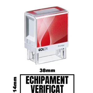 Stampila DE BIROU ECHIPAMENT VERIFICAT de birou 38x14mm