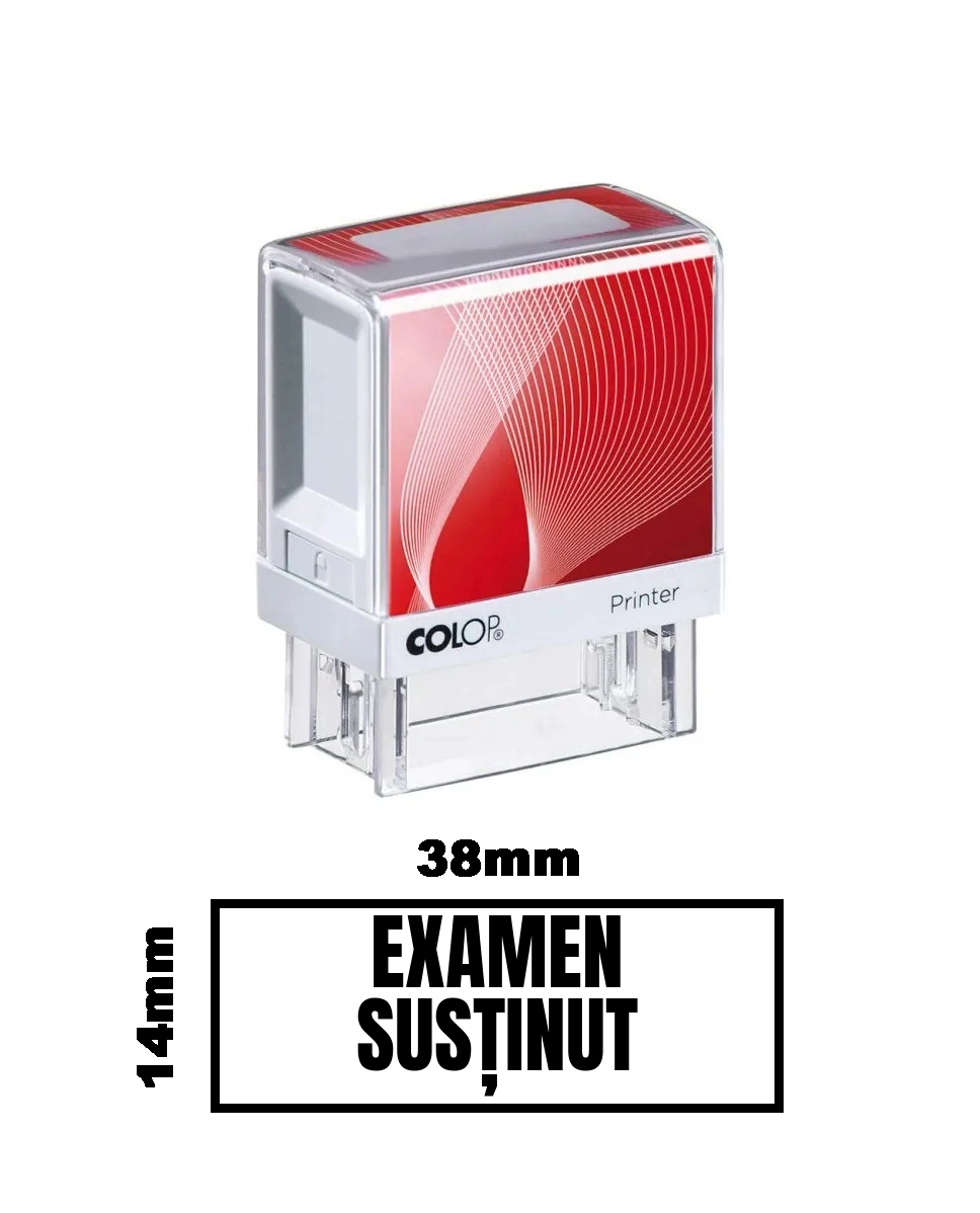 Stampila DE BIROU EXAMEN SUSTINUT de birou 38x14mm