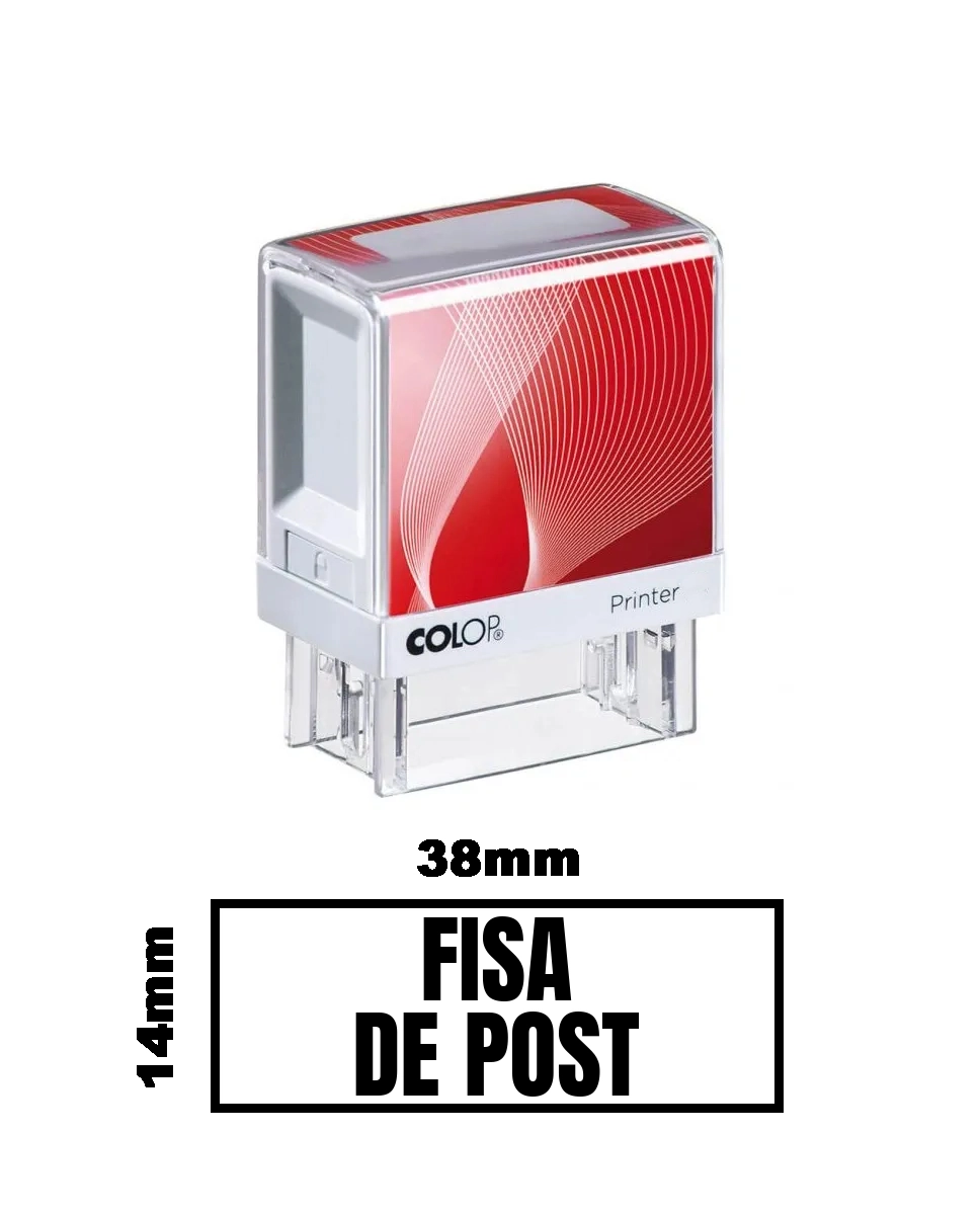 Stampila DE BIROU FISA DE POST de birou 38x14mm