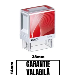 Stampila DE BIROU GARANTIE VALABILA de birou 38x14mm