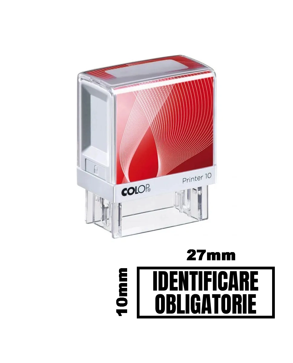 Stampila IDENTIFICARE OBLIGATORIE de birou 27x10mm