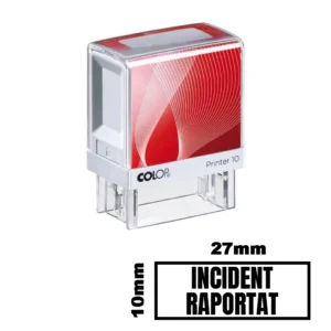 Stampila INCIDENT RAPORTAT de birou 27x10mm