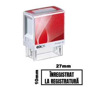 Stampila INREGISTRAT LA REGISTRATURA de birou 27x10mm