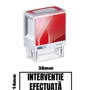 Stampila DE BIROU INTERVENTIE EFECTUATA de birou 38x14mm