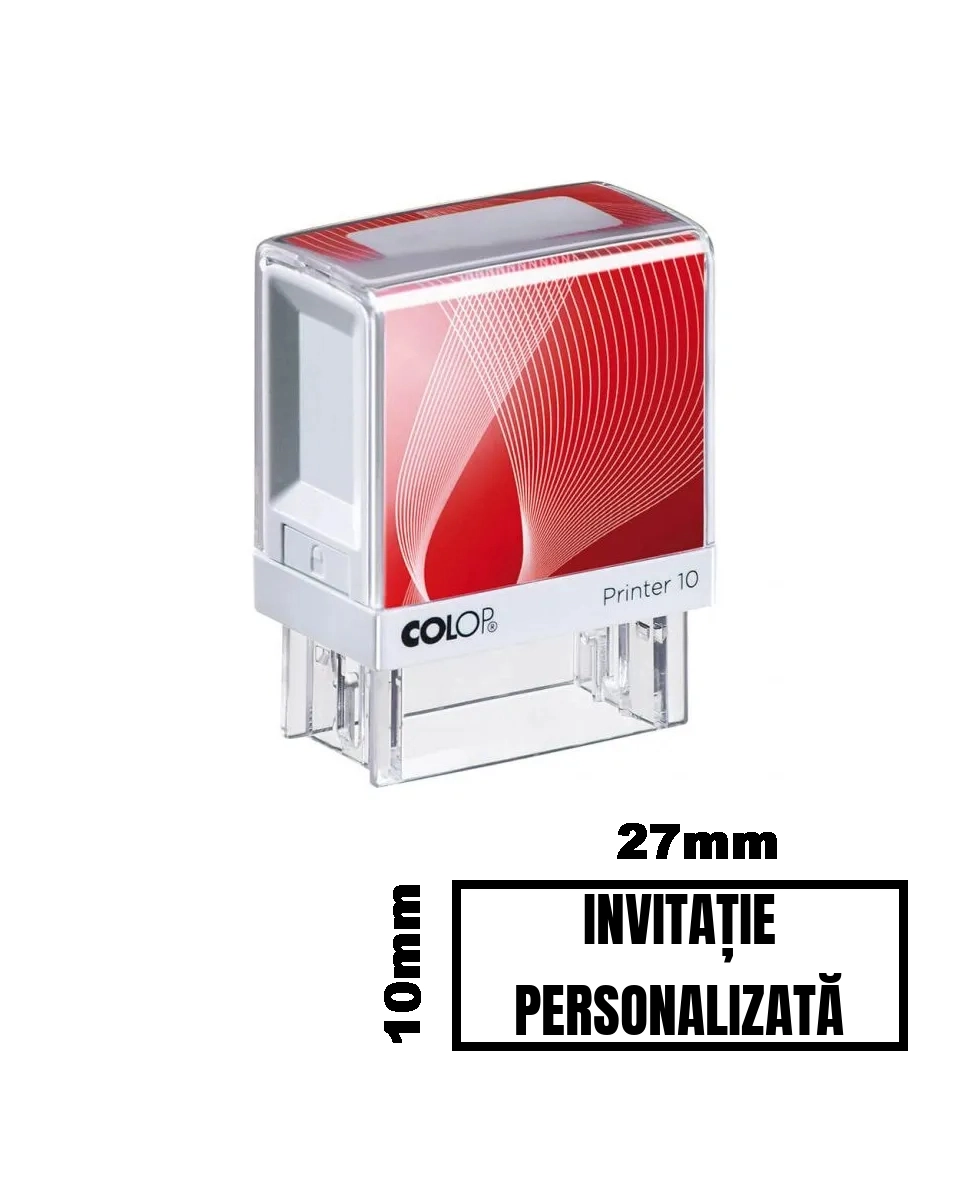 Stampila INVITATIE PERSONALIZATA de birou 27x10mm
