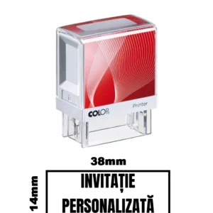Stampila DE BIROU INVITATIE PERSONALIZATA de birou 38x14mm
