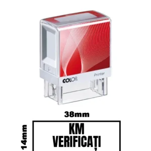 Stampila DE BIROU KM VERIFICATI de birou 38x14mm