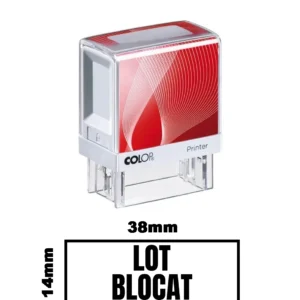 Stampila DE BIROU LOT BLOCAT de birou 38x14mm