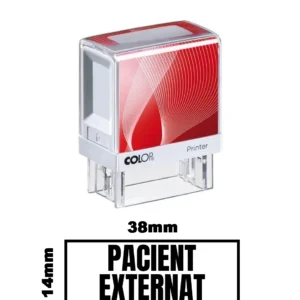 Stampila DE BIROU PACIENT EXTERNAT de birou 38x14mm