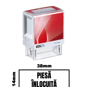 Stampila DE BIROU PIESA INLOCUITA de birou 38x14mm