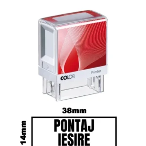 Stampila DE BIROU PONTAJ IESIRE de birou 38x14mm