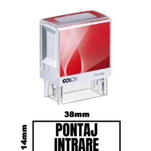 Stampila DE BIROU PONTAJ INTRARE de birou 38x14mm