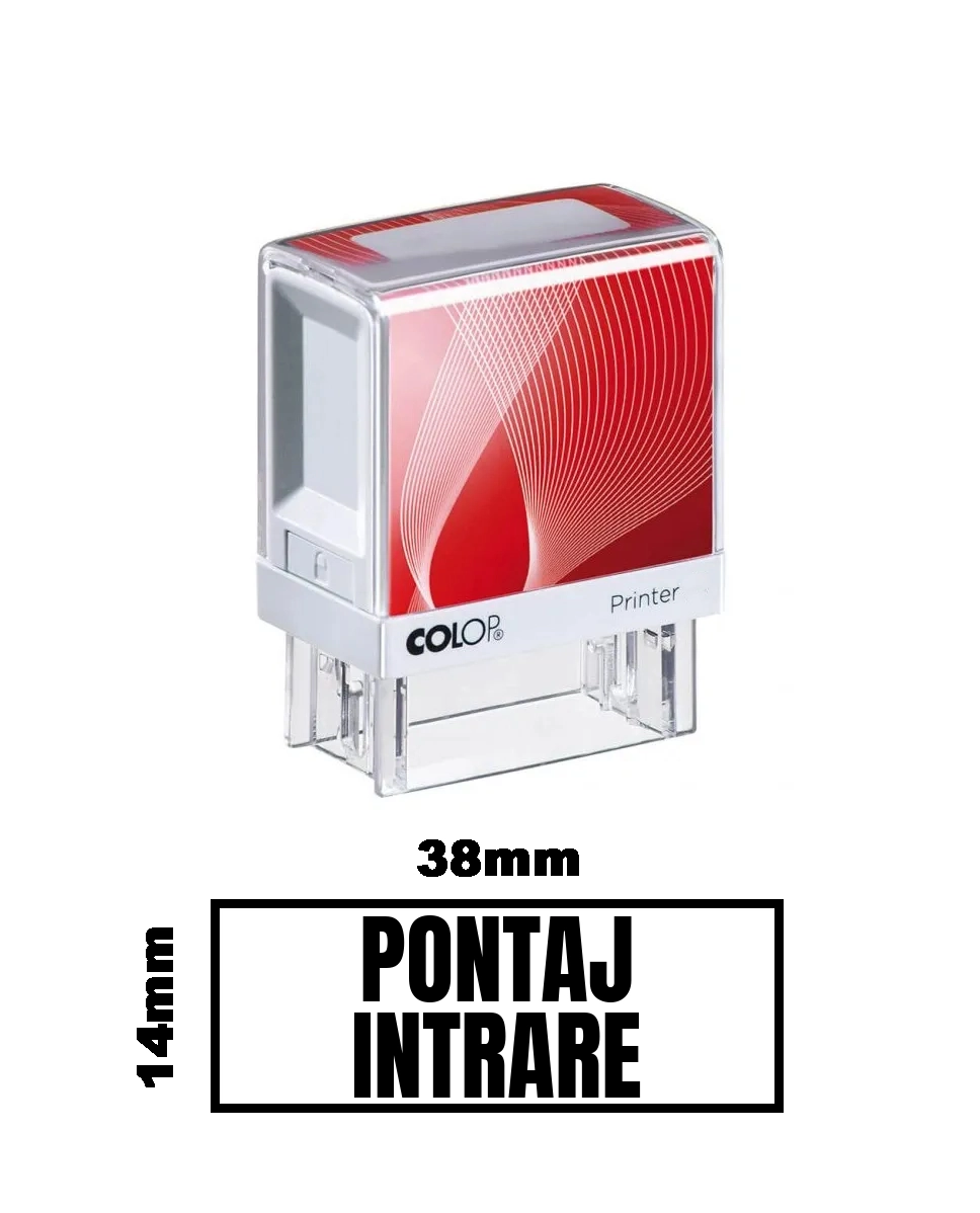 Stampila DE BIROU PONTAJ INTRARE de birou 38x14mm