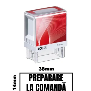 Stampila DE BIROU PREPARARE LA COMANDA de birou 38x14mm