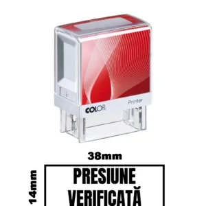 Stampila DE BIROU PRESIUNE VERIFICATA 38x14mm