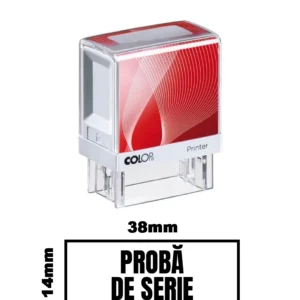 Stampila DE BIROU PROBA DE SERIE de birou 38x14mm