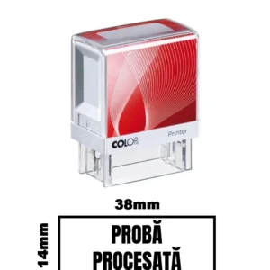 Stampila DE BIROU PROBA PROCESATA de birou 38x14mm