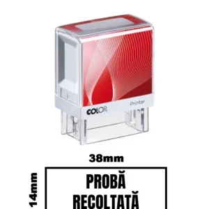 Stampila DE BIROU PROBA RECOLTATA de birou 38x14mm