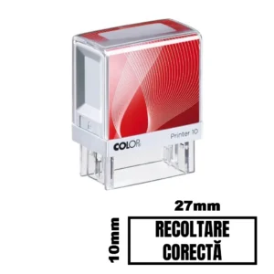 Stampila RECOLTARE CORECTA de birou 27x10mm