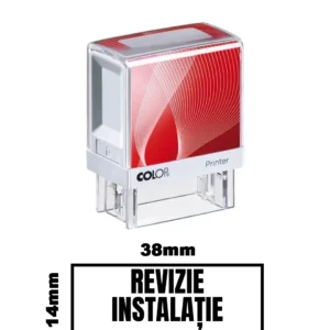 Stampila DE BIROU REVIZIE INSTALATIE 38x14mm