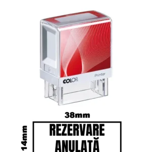 Stampila DE BIROU REZERVARE ANULATA de birou 38x14mm