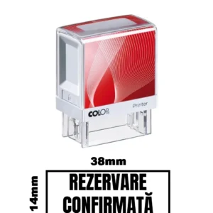 Stampila DE BIROU REZERVARE CONFIRMATA de birou 38x14mm
