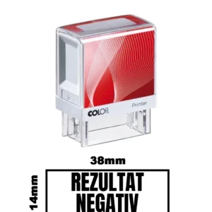 Stampila DE BIROU REZULTAT NEGATIV de birou 38x14mm