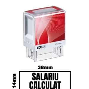Stampila DE BIROU SALARIU CALCULAT de birou 38x14mm
