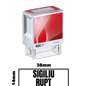 Stampila DE BIROU SIGILIU RUPT de birou 38x14mm