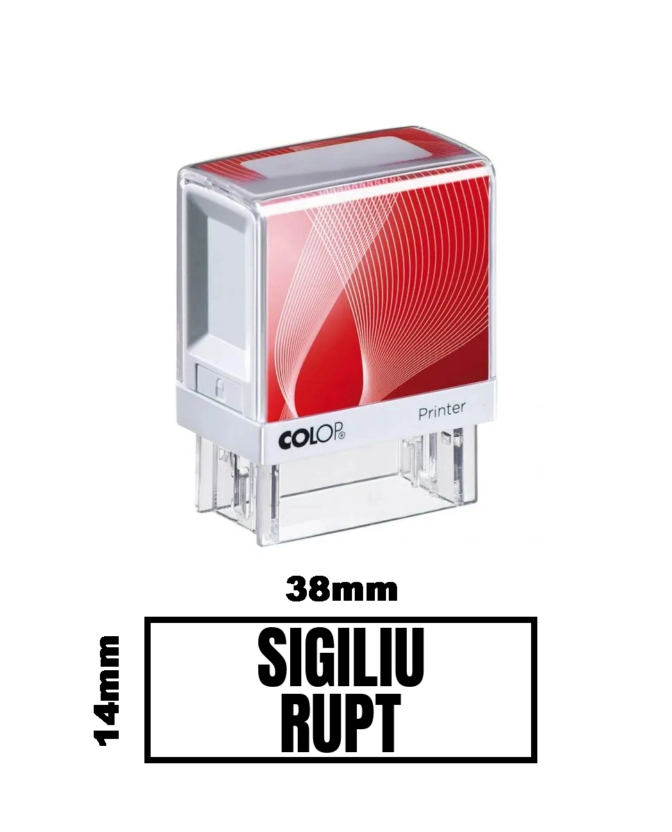 Stampila DE BIROU SIGILIU RUPT de birou 38x14mm