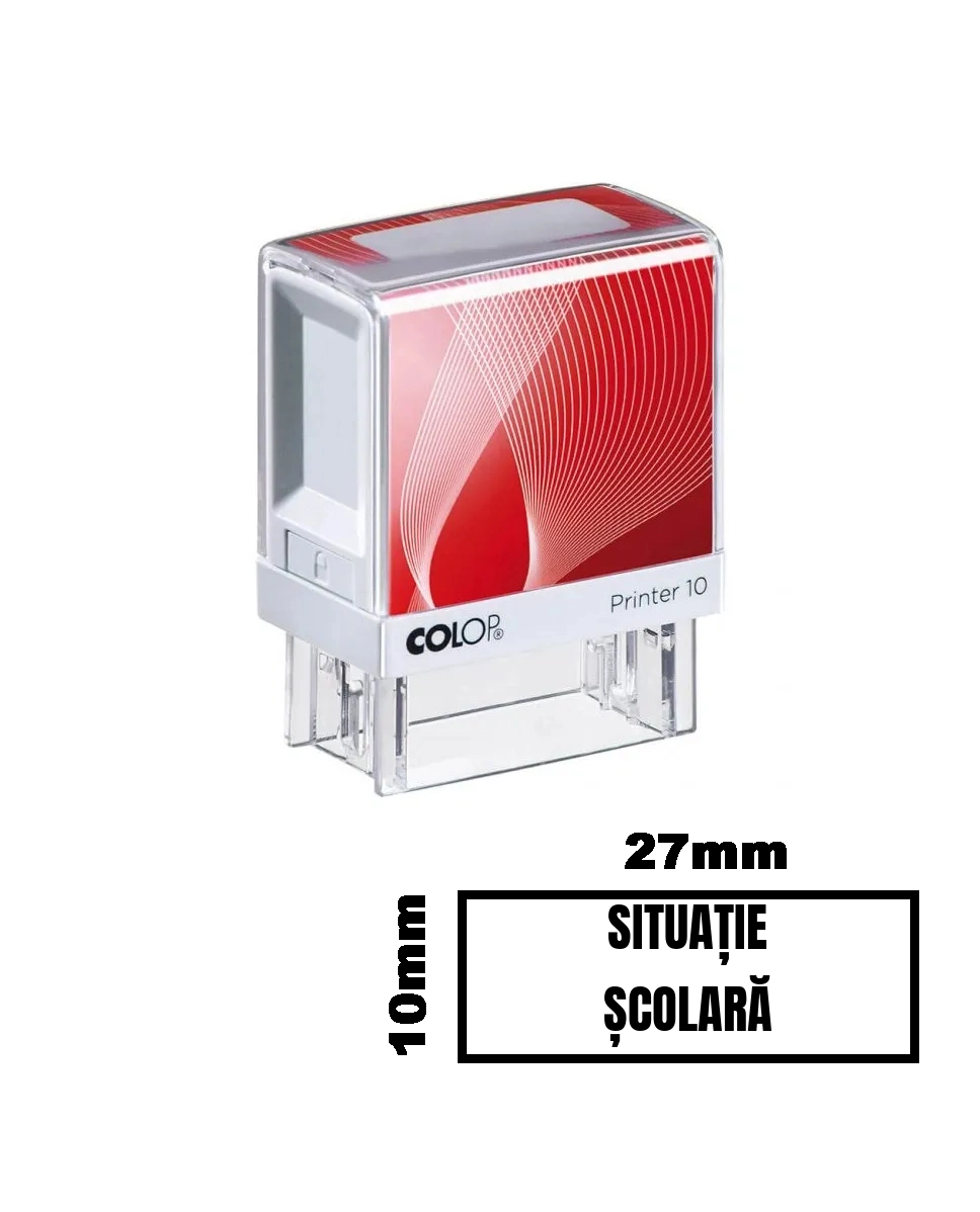 Stampila SITUATIE SCOLARA de birou 27x10mm