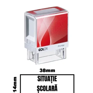Stampila DE BIROU SITUATIE SCOLARA de birou 38x14mm