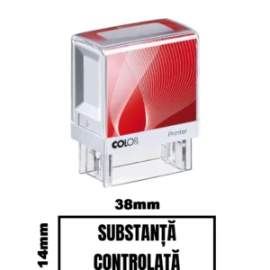 Stampila DE BIROU SUBSTANTA CONTROLATA de birou 38x14mm