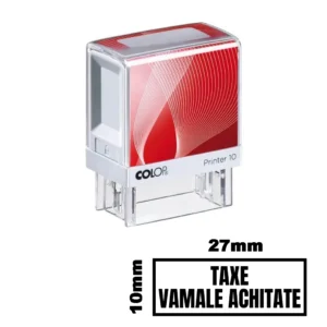 Stampila TAXE VAMALE ACHITATE 27x10mm