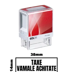 Stampila DE BIROU TAXE VAMALE ACHITATE 38x14mm