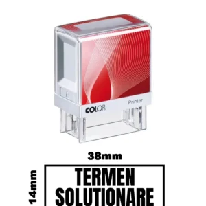 Stampila DE BIROU TERMEN SOLUTIONARE de birou 38x14mm