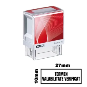 Stampila TERMEN VALABILITATE VERIFICAT de birou 27x10mm