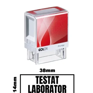 Stampila DE BIROU TESTAT LABORATOR de birou 38x14mm