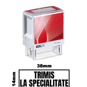 Stampila DE BIROU TRIMIS LA SPECIALITATE de birou 38x14mm
