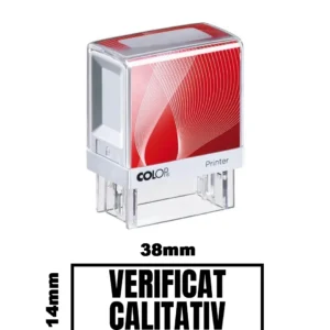 Stampila DE BIROU VERIFICAT CALITATIV de birou 38x14mm