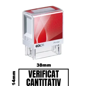 Stampila DE BIROU VERIFICAT CANTITATIV de birou 38x14mm