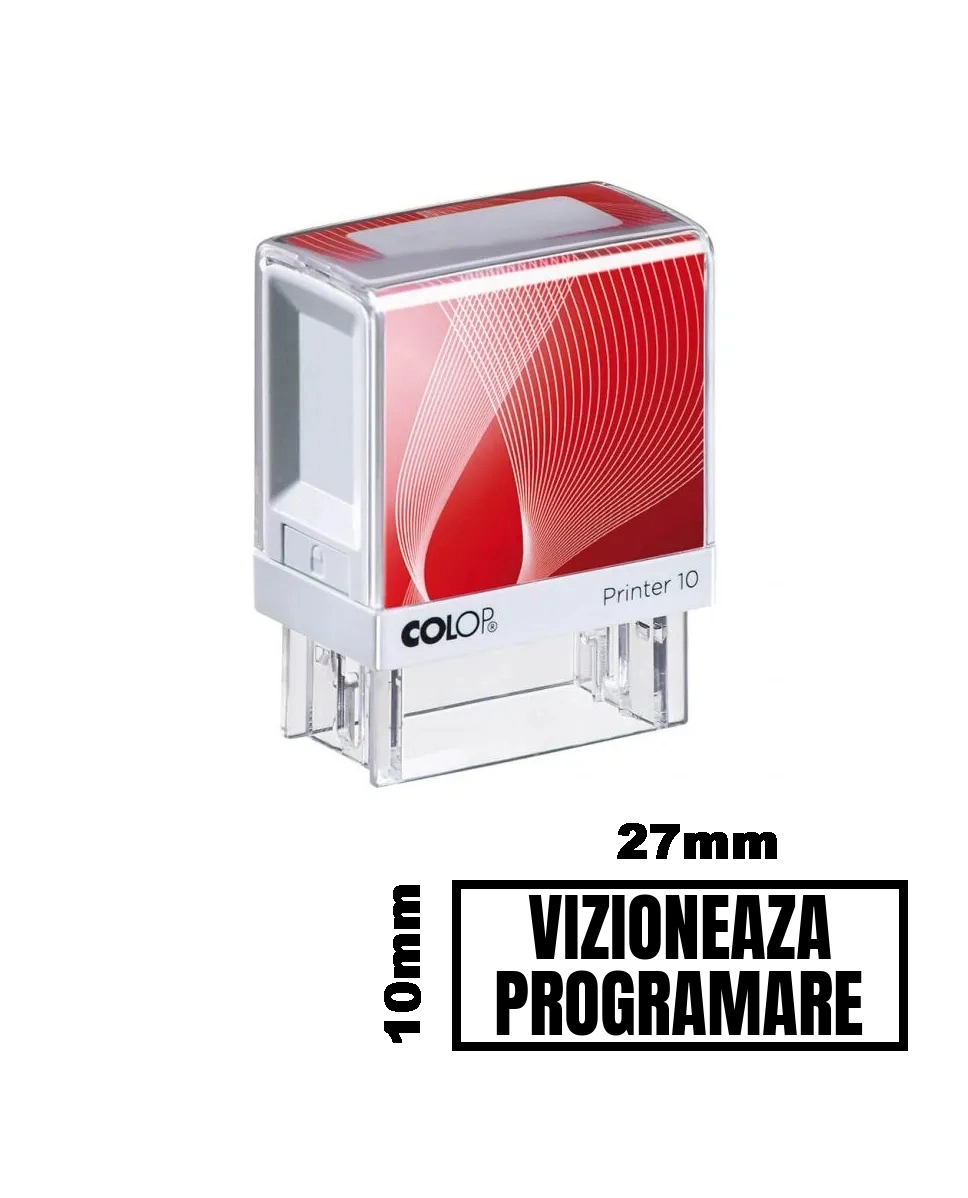 Stampila VIZIONARE PROGRAMARE de birou 27x10mm