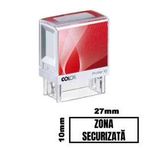Stampila ZONA SECURIZATA de birou 27x10mm
