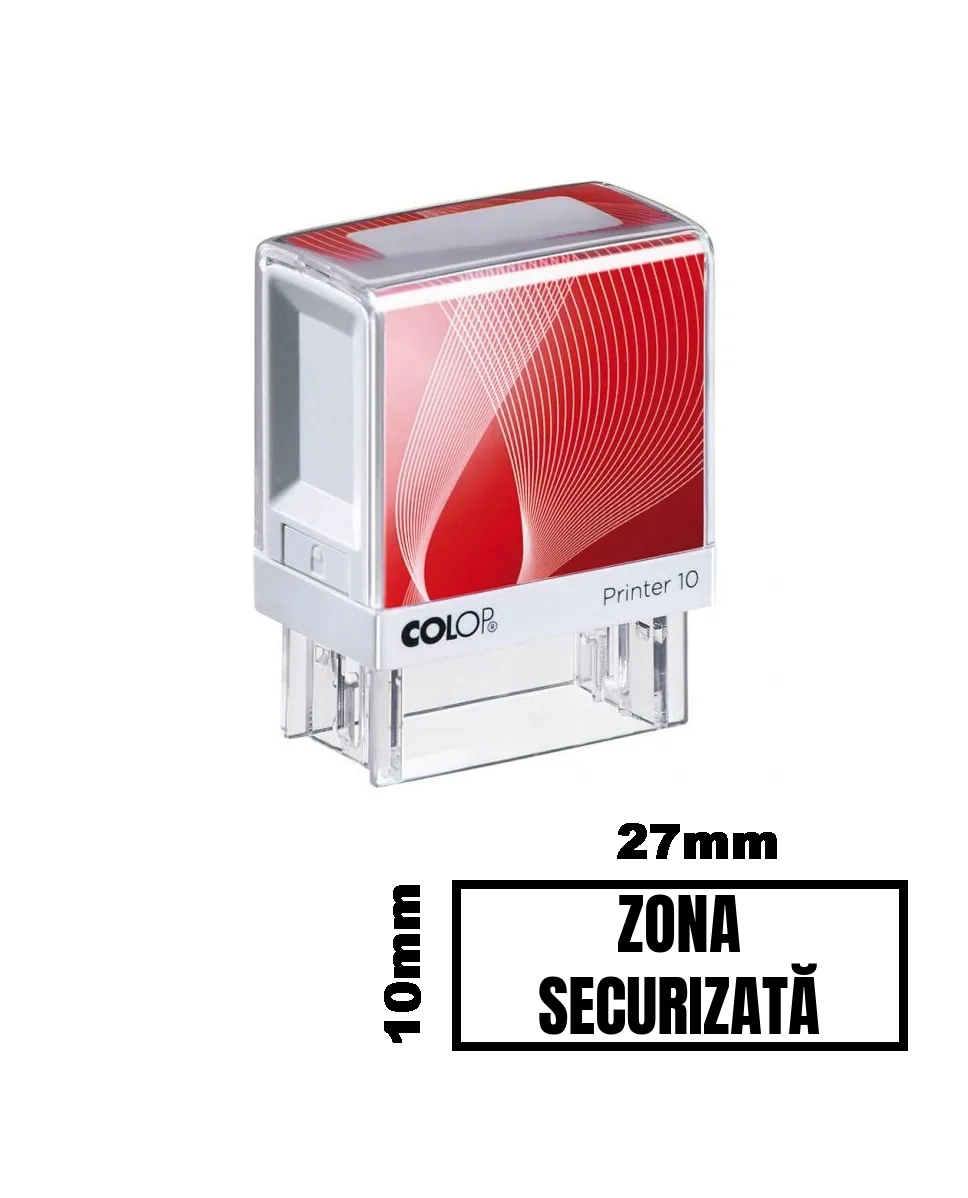 Stampila ZONA SECURIZATA de birou 27x10mm