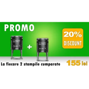 Set 2 stampile - diametru 30mm rotunde firma, srl, asociatii, pfa